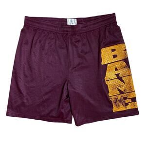 Bane Band Basketball Athletic Shorts Maroon Official Merch 2007 Punk Hardcore